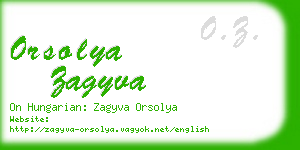 orsolya zagyva business card